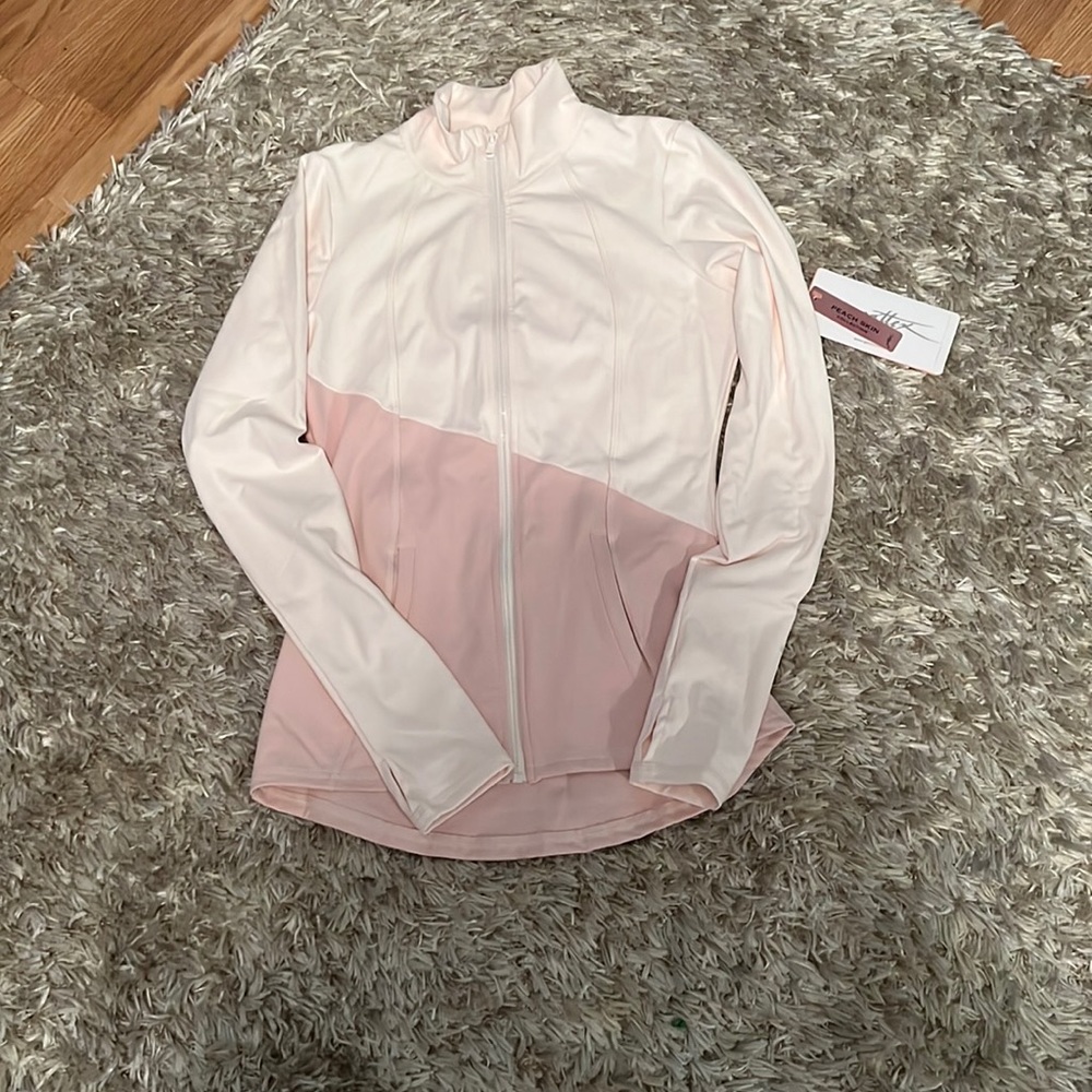 NWT pink and white track jacket !